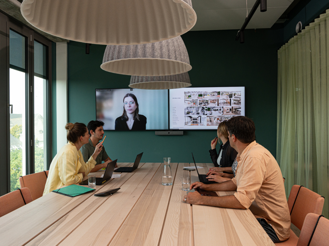 CBRE hybrid meeting room